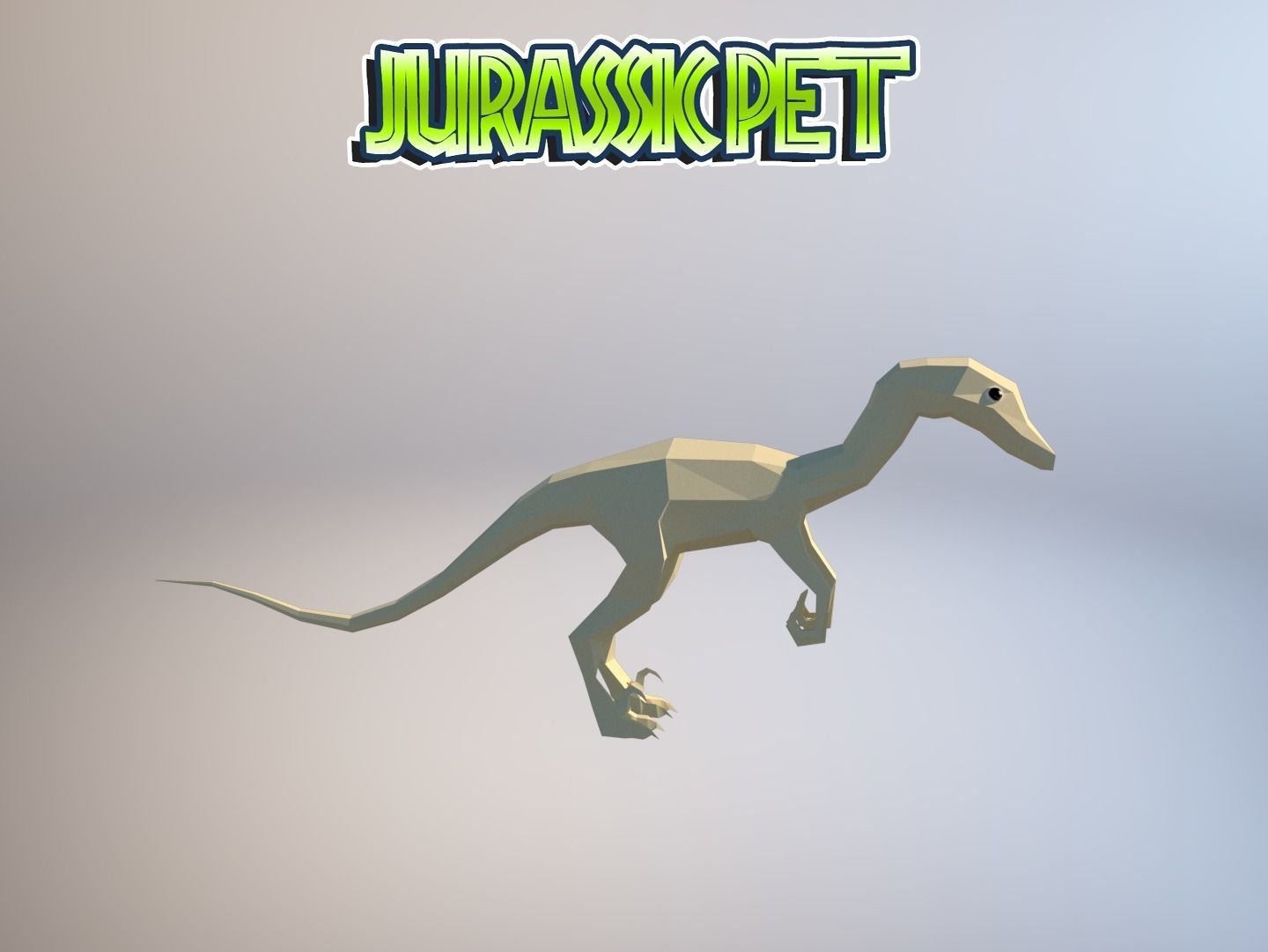 Troodon jurassic pet Low-poly 3D model_21