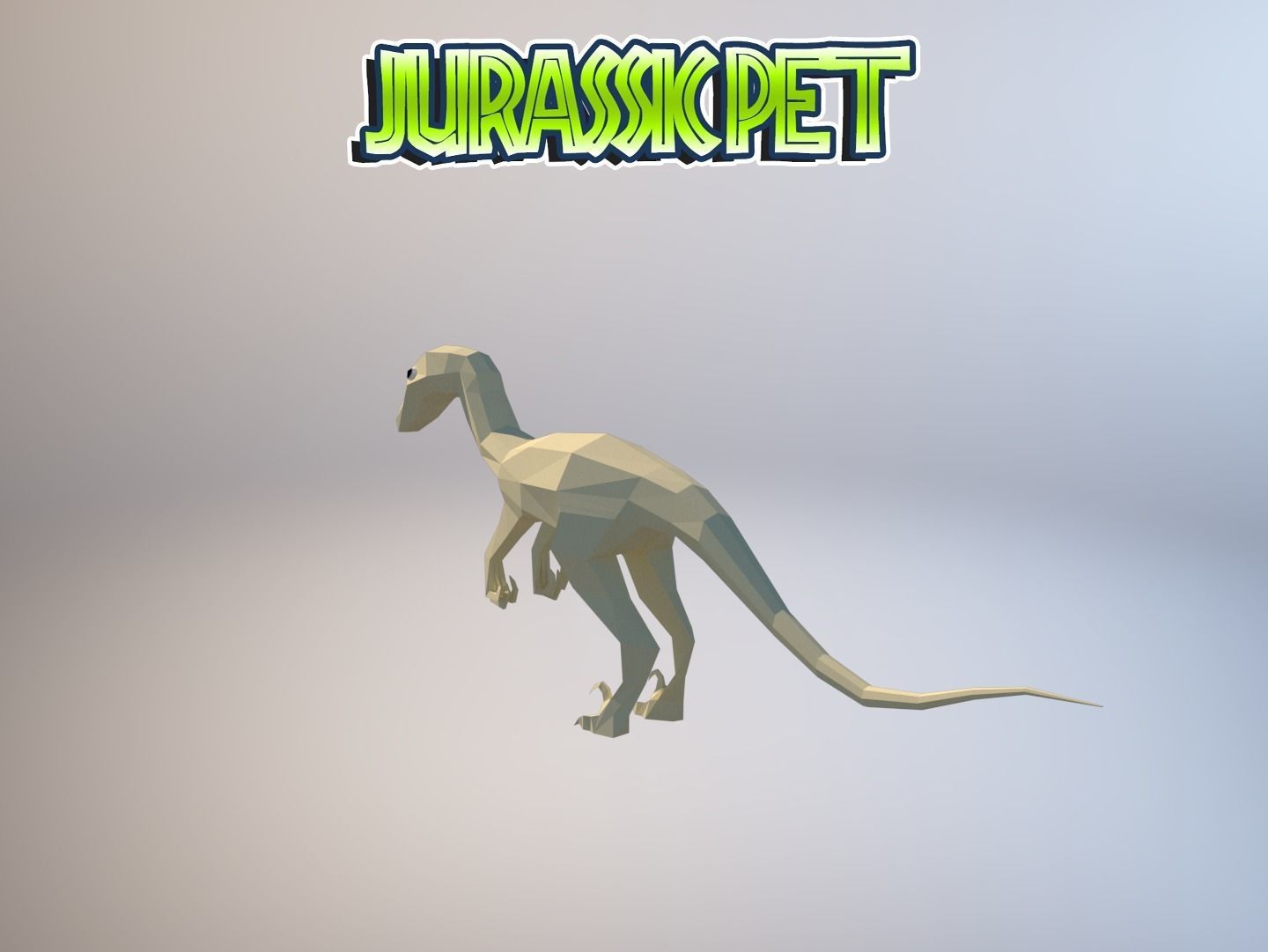 Troodon jurassic pet Low-poly 3D model_9