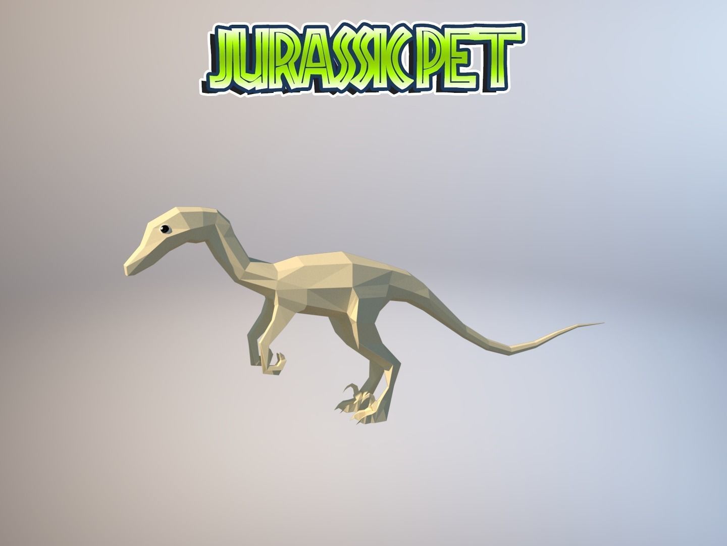 Troodon jurassic pet Low-poly 3D model_32