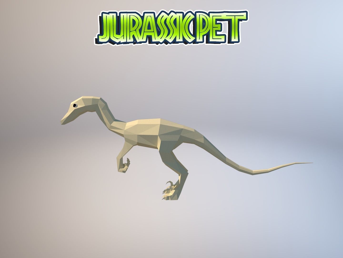 Troodon jurassic pet Low-poly 3D model_34