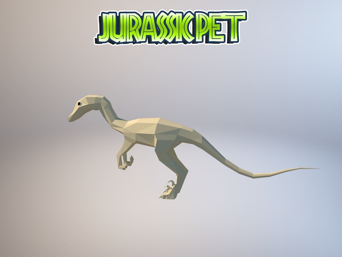Troodon jurassic pet Low-poly 3D model_6
