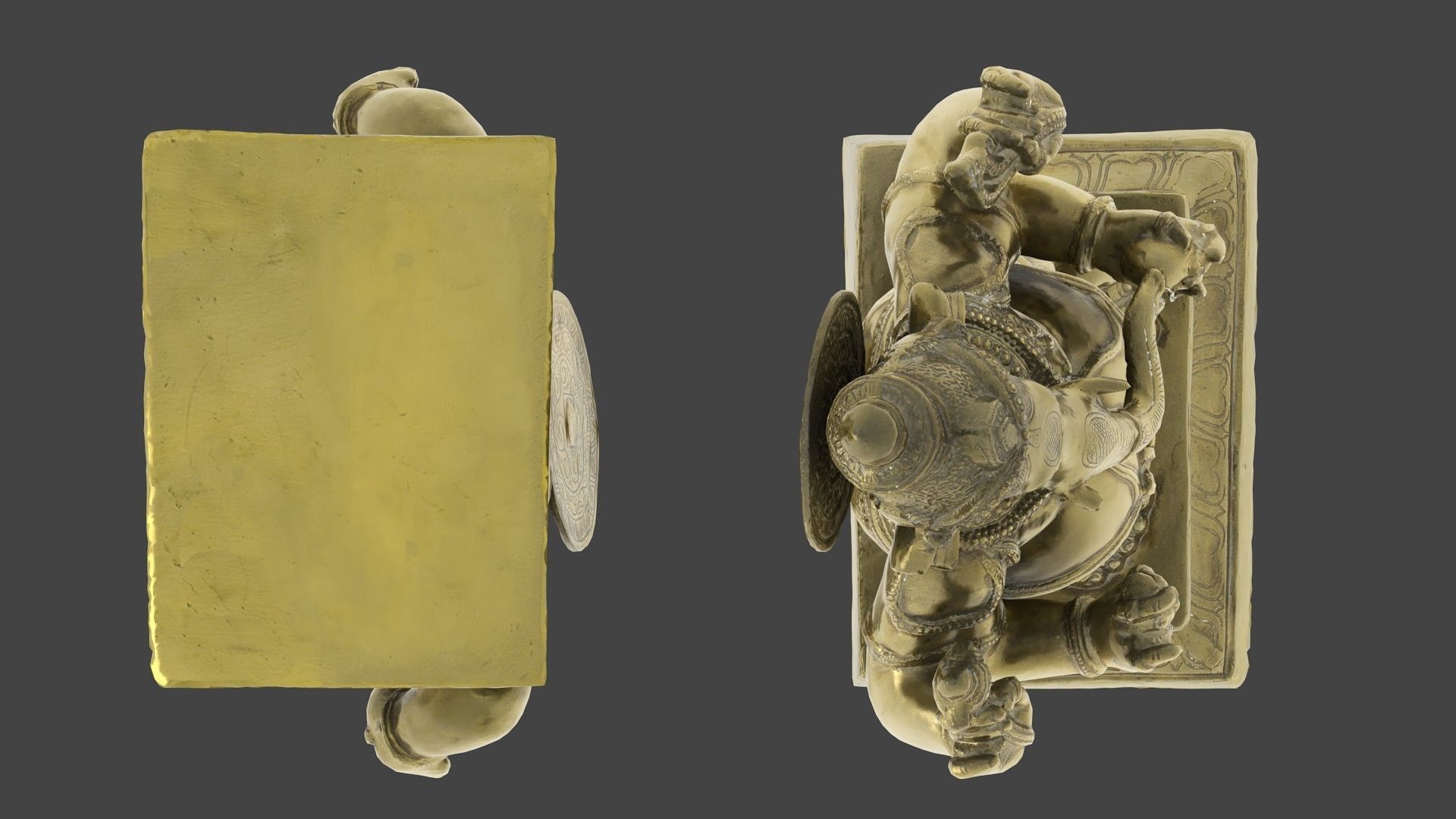 Ganesha Metal Statue Low-poly 3D model_10