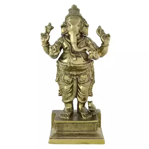 Ganesha Metal Statue Low-poly 3D model