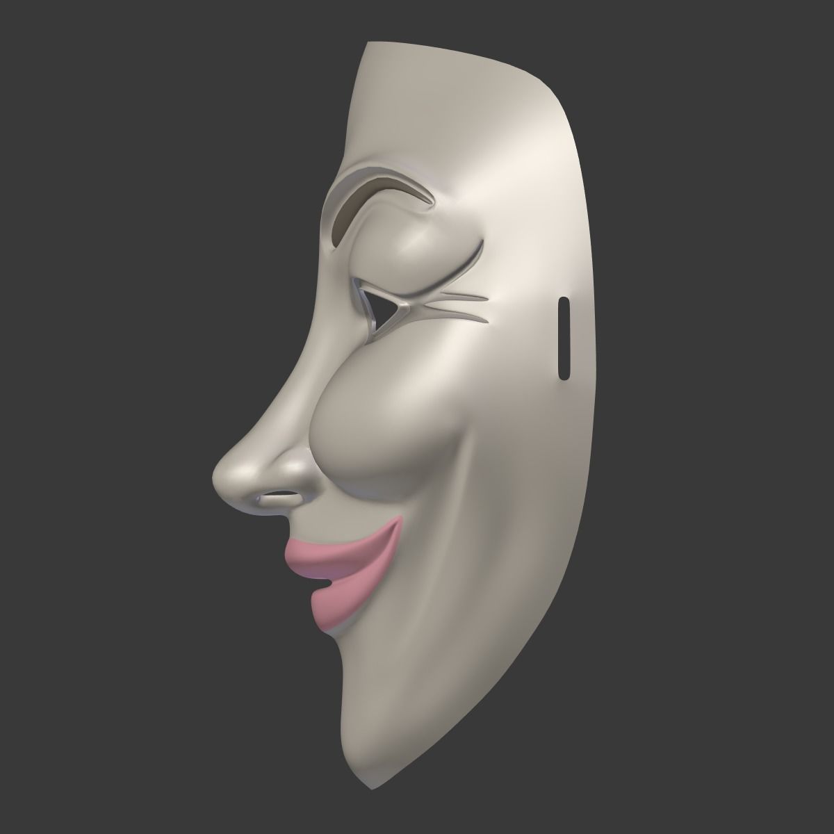 Anonymous Mask - Female Low-poly 3D model_6