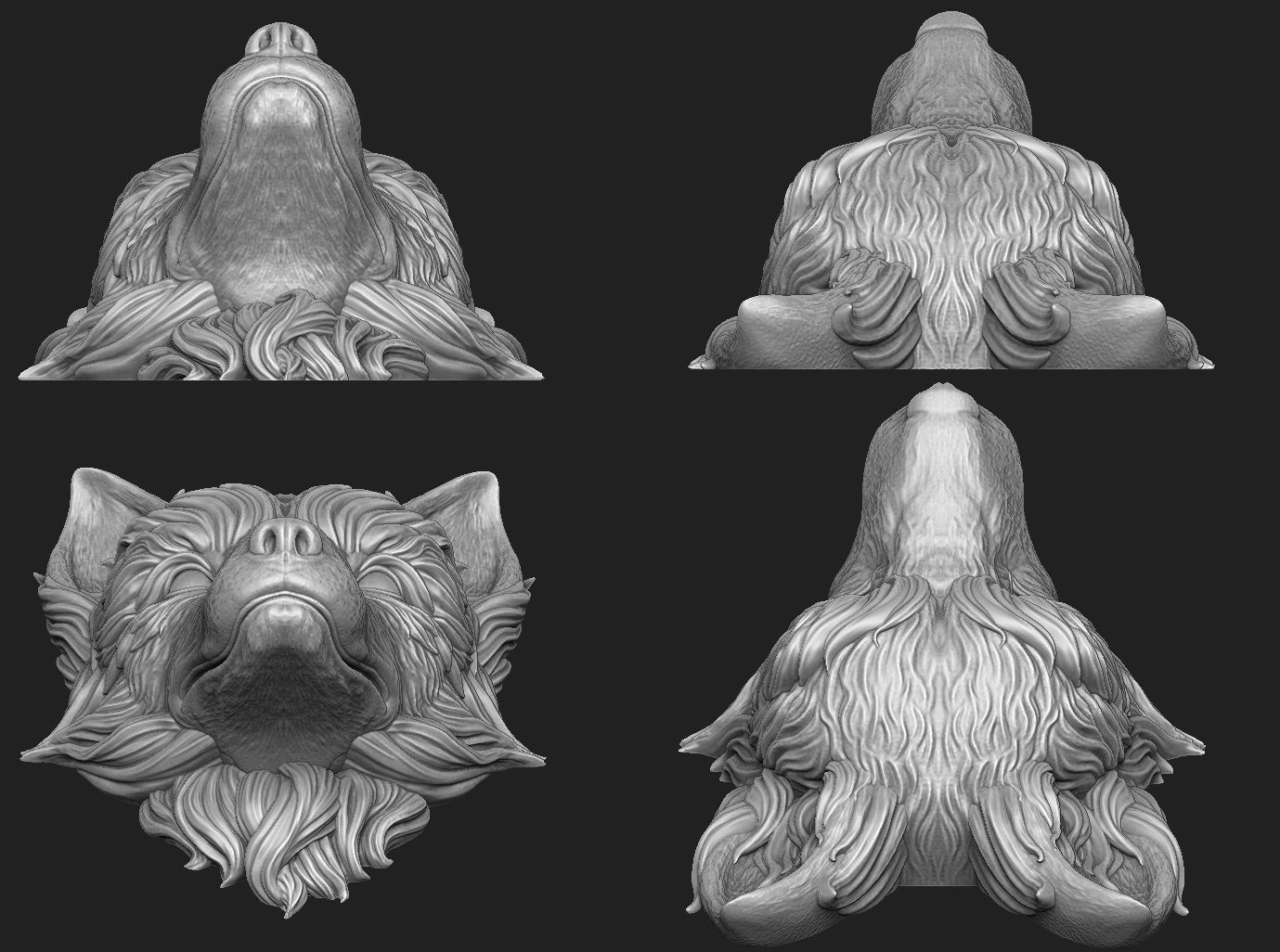 Fox Head - 2 Versions 3D print model_3