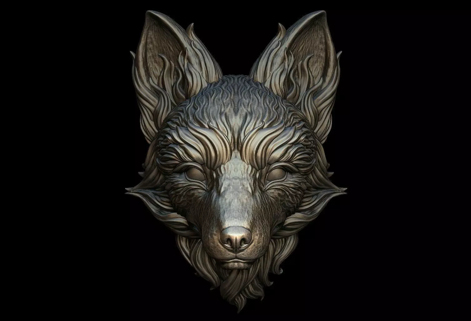 Fox Head - 2 Versions 3D print model_0