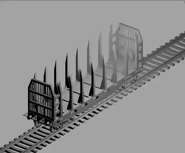 cargo trolley Free 3D model