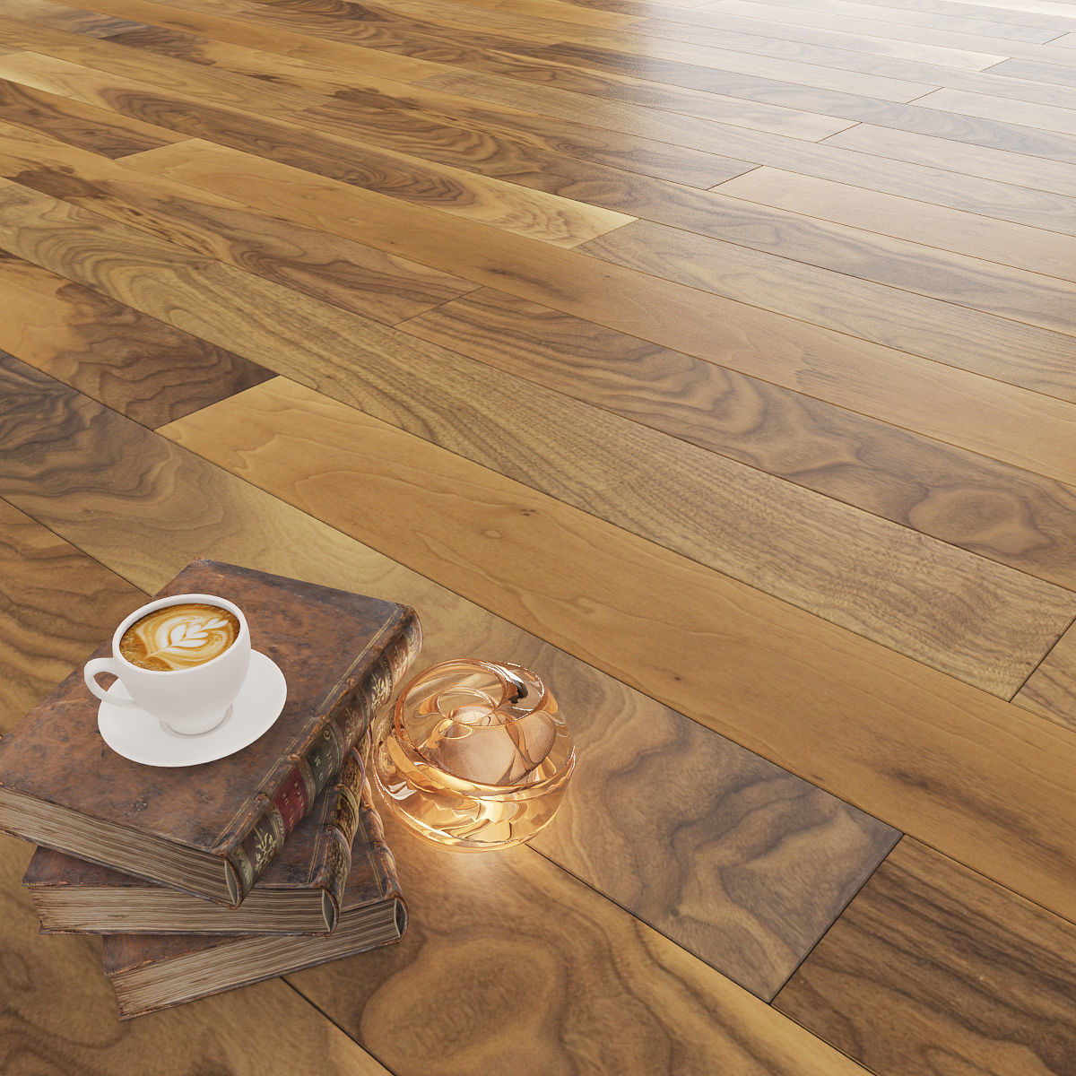 Parquet Classic 4 colors 3D model_1