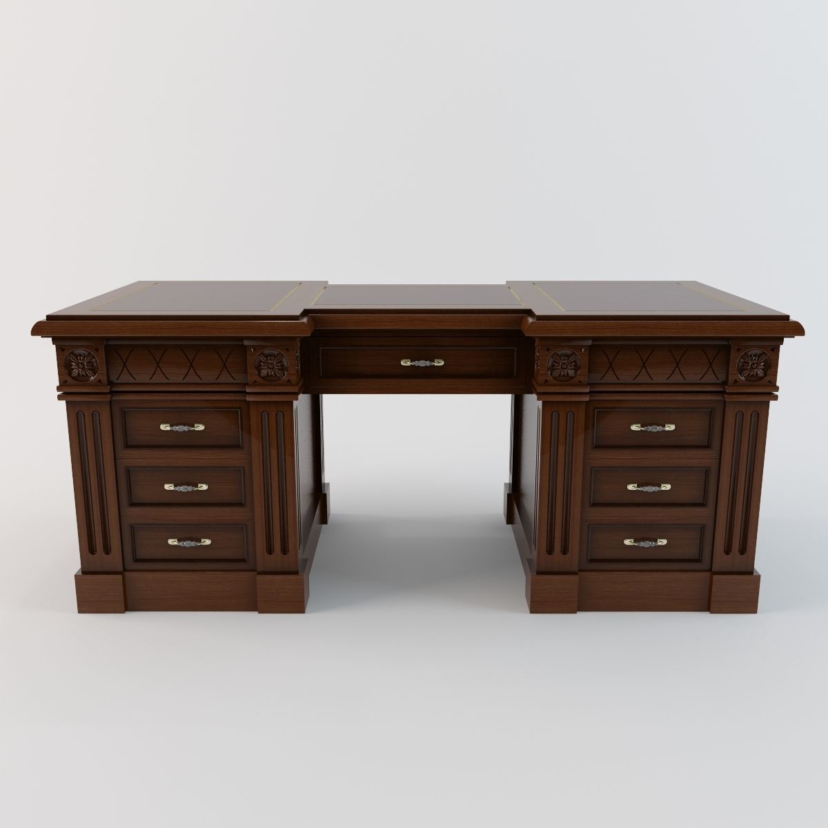 Desk gothic 3D model_1