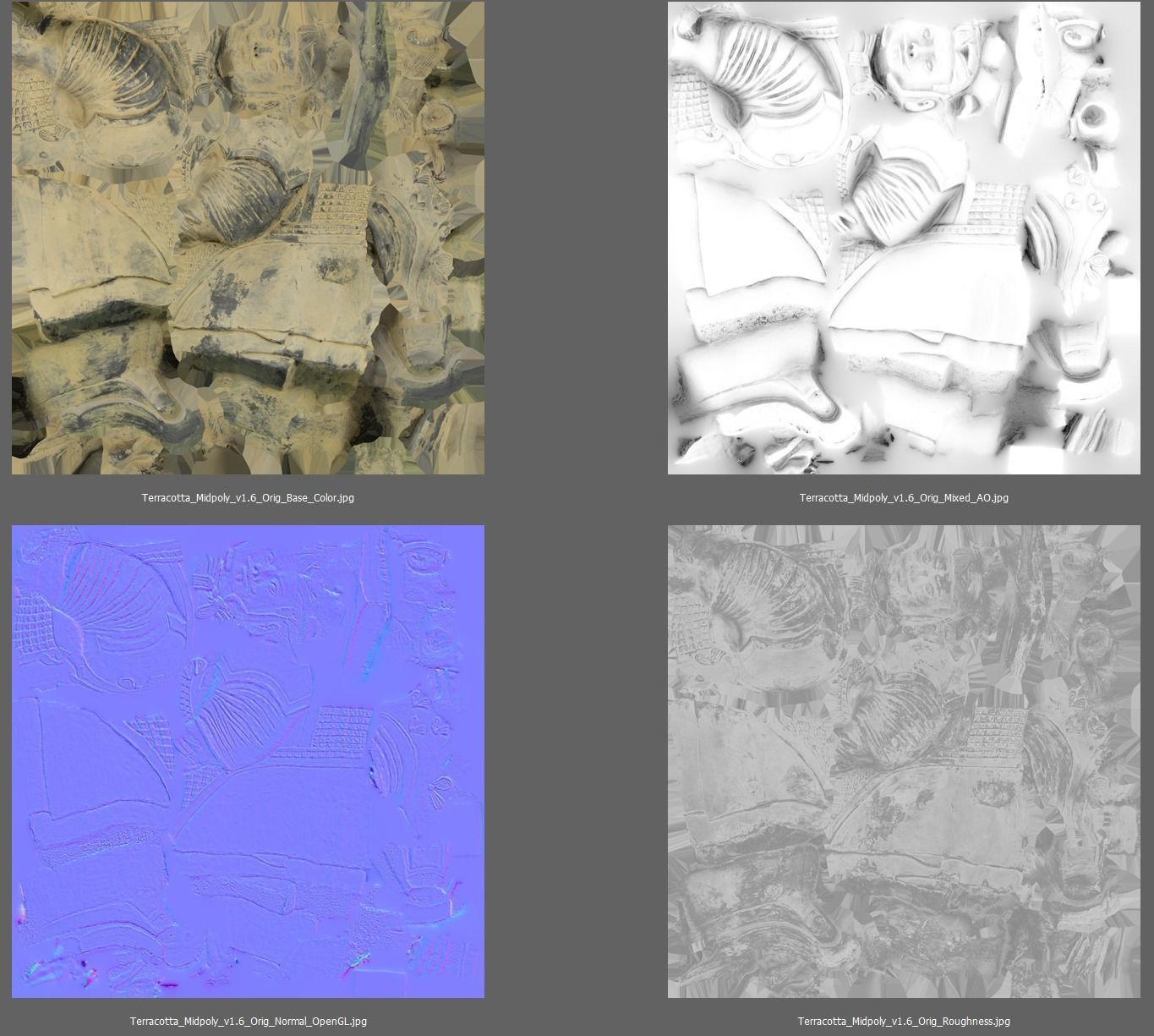 Terracotta Army Warrior Low-poly 3D model_17