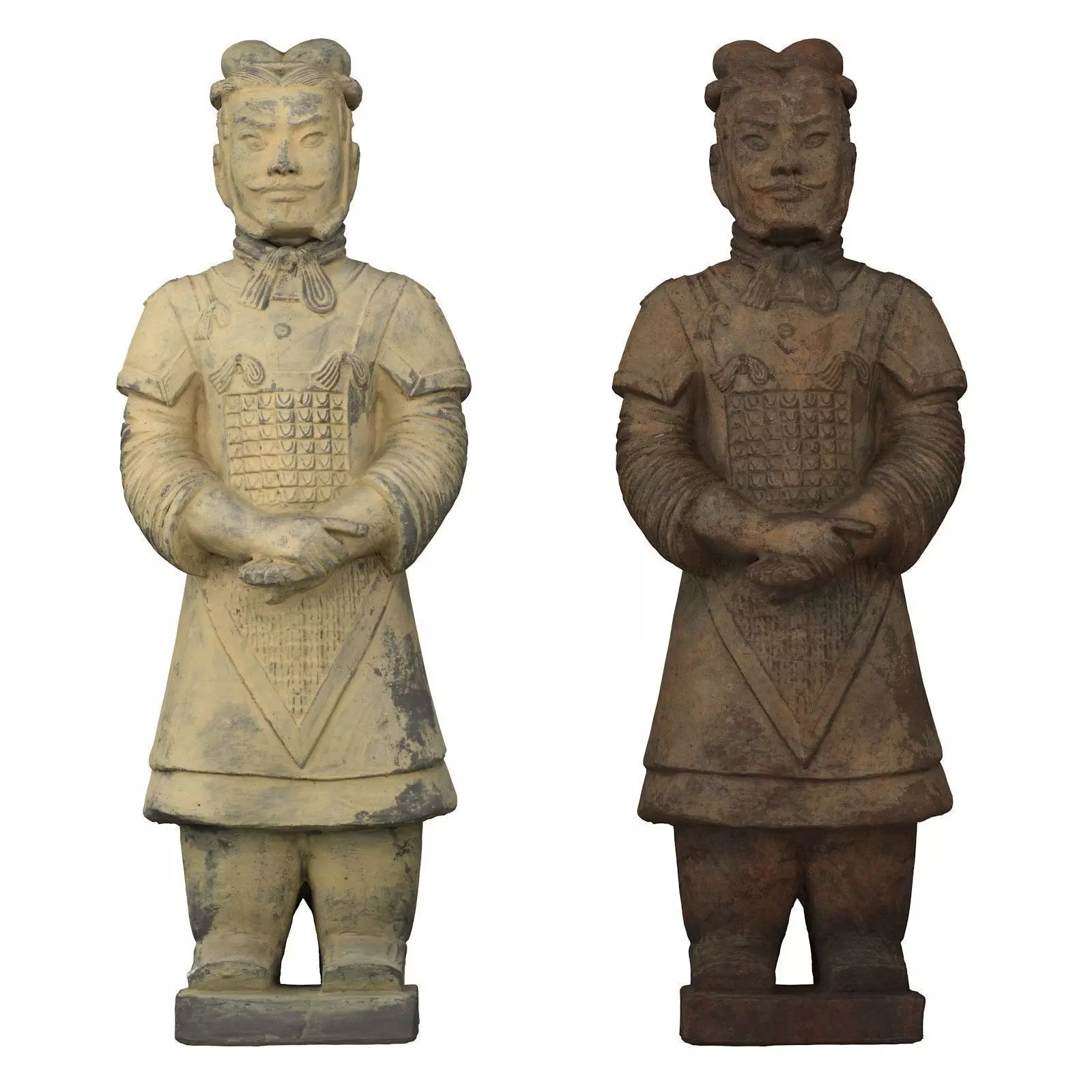 Terracotta Army Warrior Low-poly 3D model_0