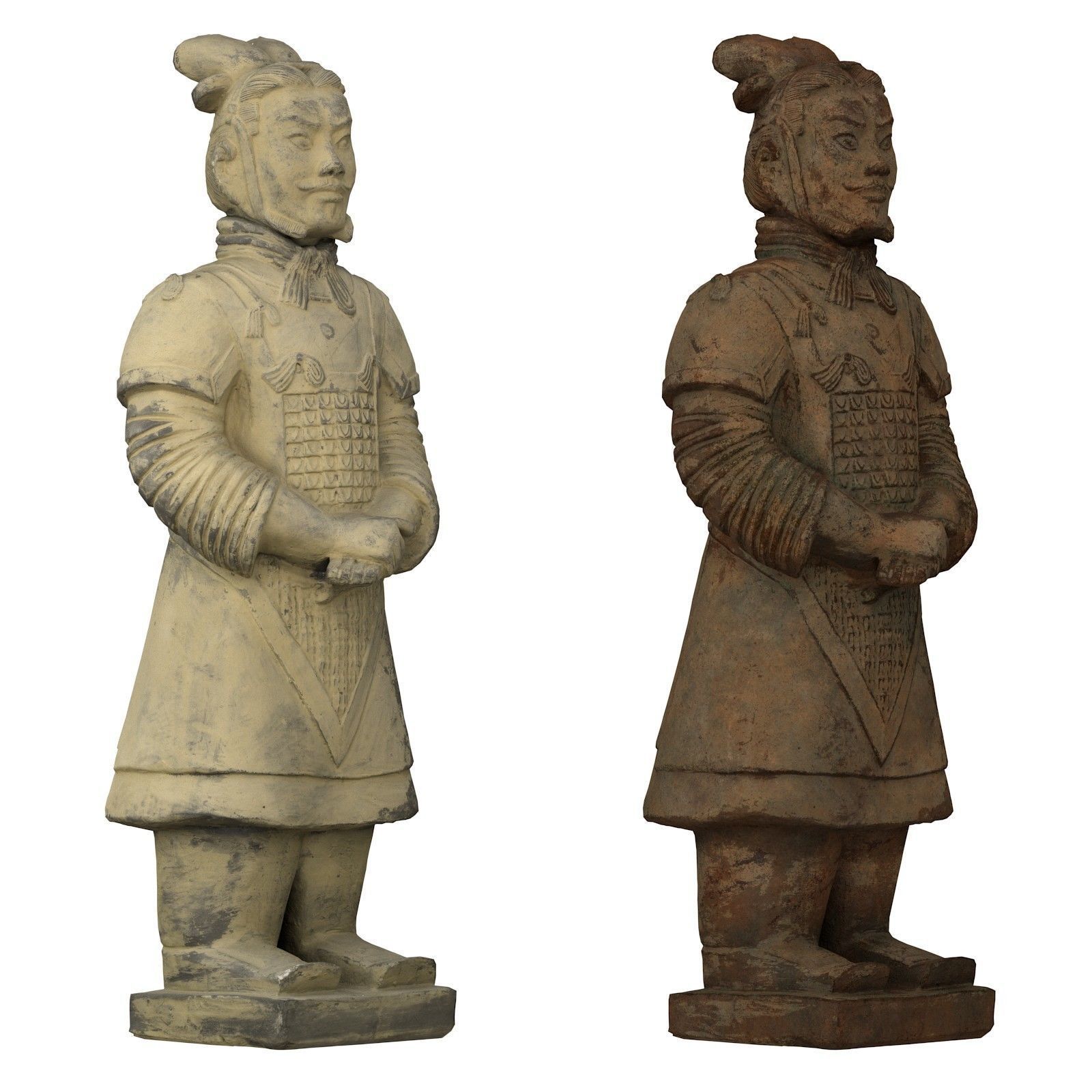 Terracotta Army Warrior Low-poly 3D model_2