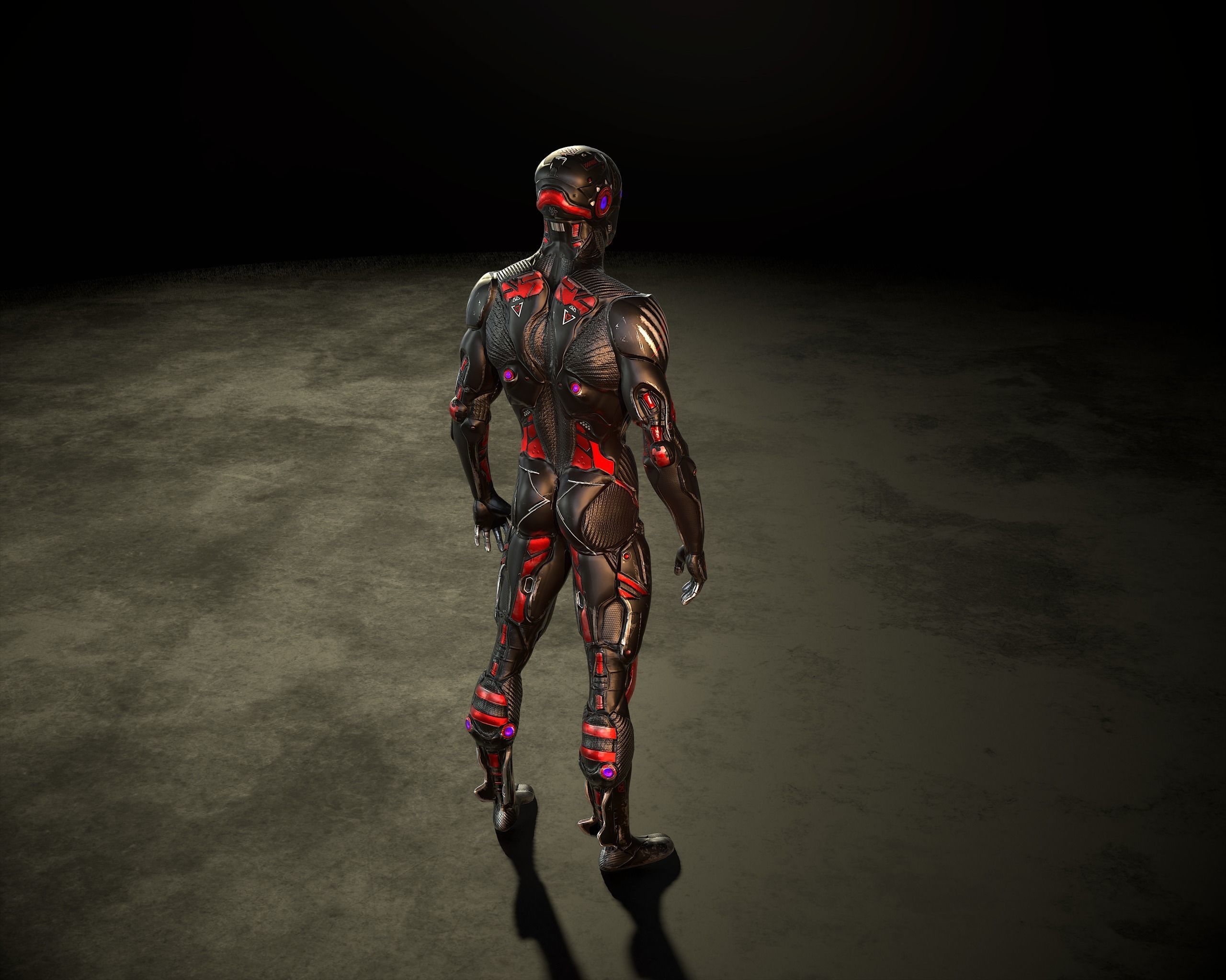 Sci-Fi Character 02 PBR Low-poly 3D model_14