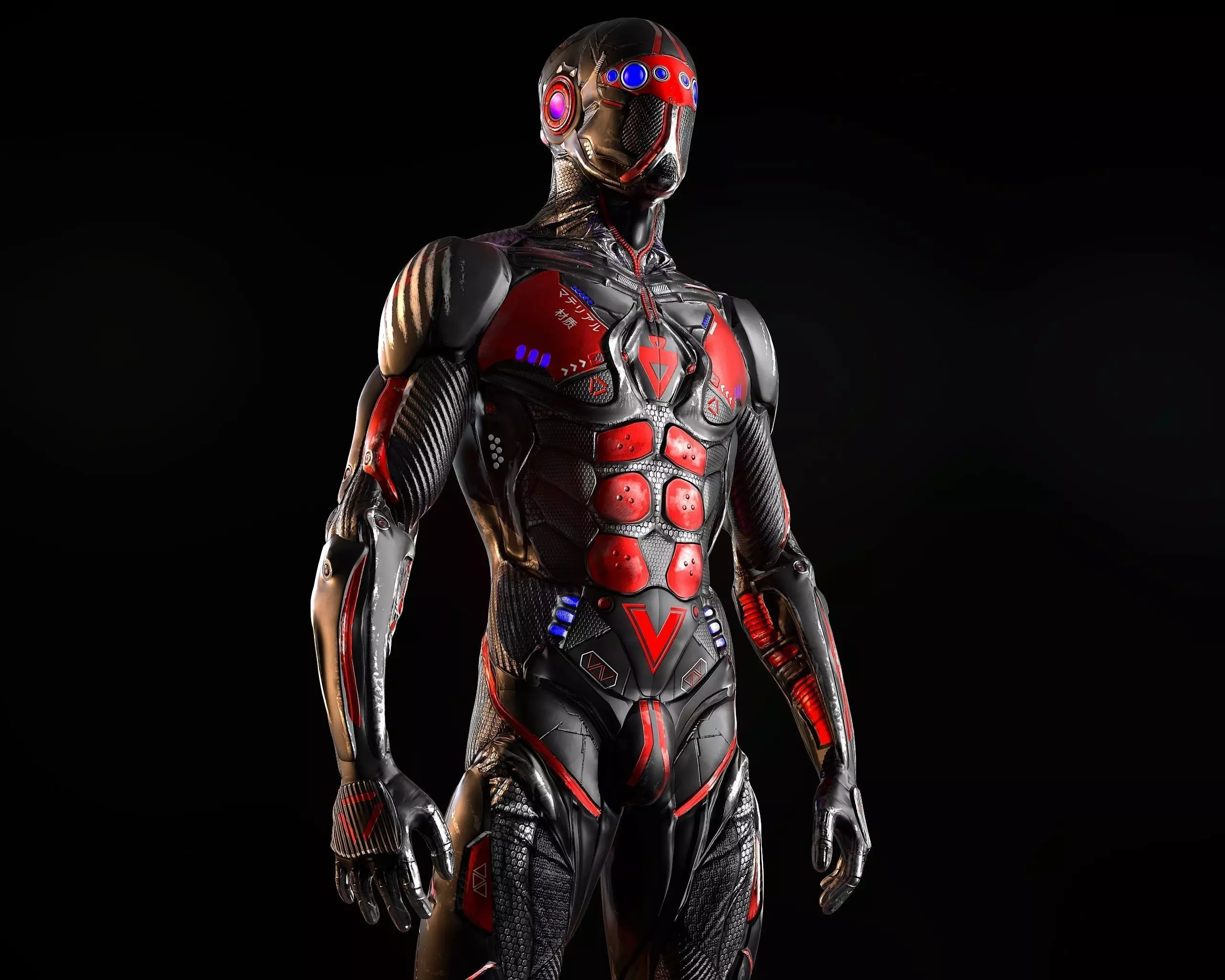 Sci-Fi Character 02 PBR Low-poly 3D model_0