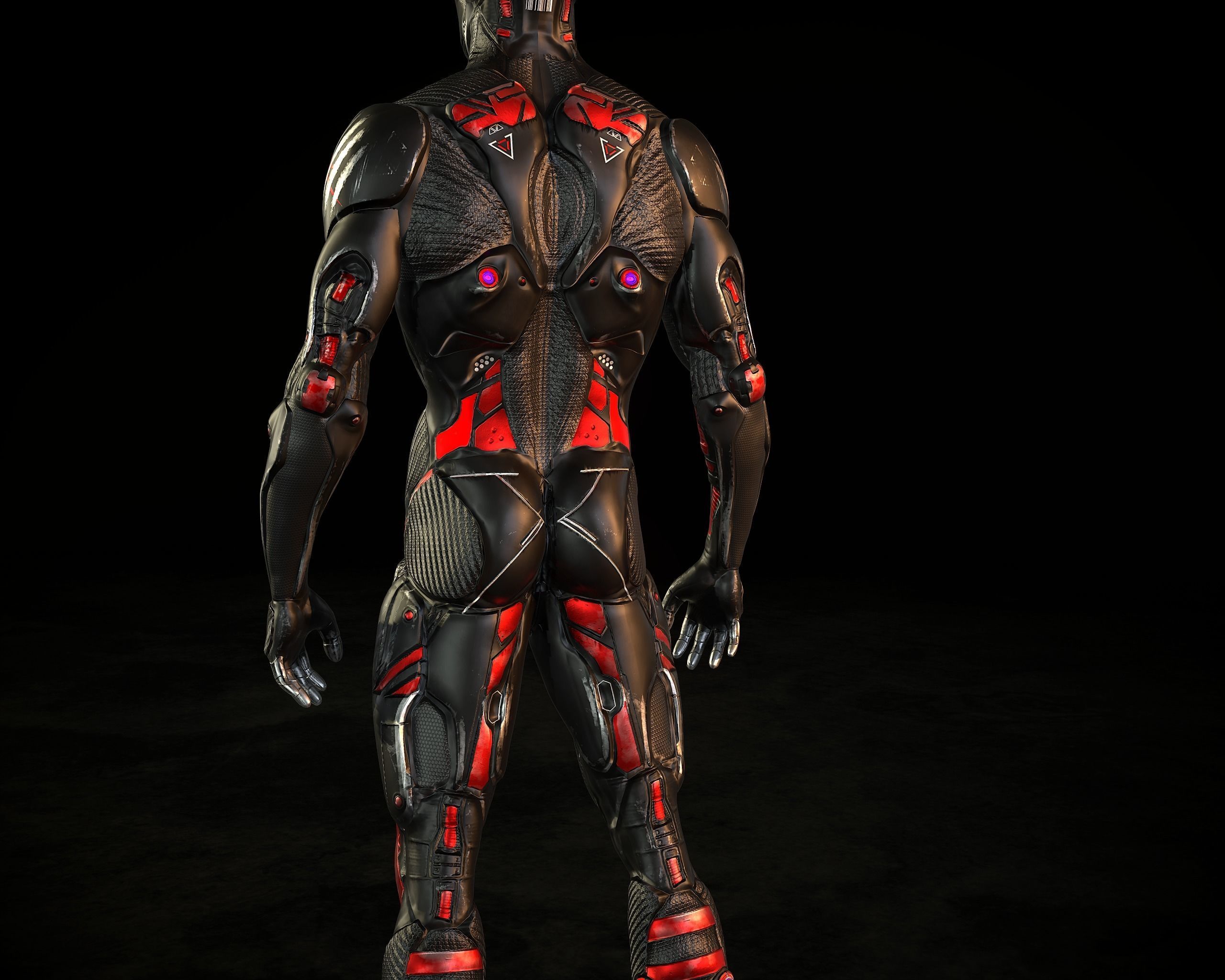 Sci-Fi Character 02 PBR Low-poly 3D model_13