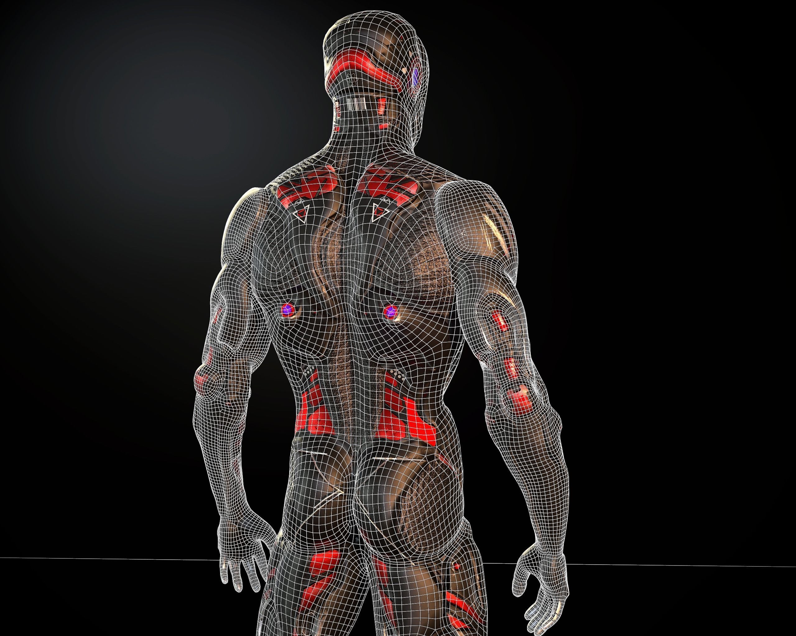 Sci-Fi Character 02 PBR Low-poly 3D model_16