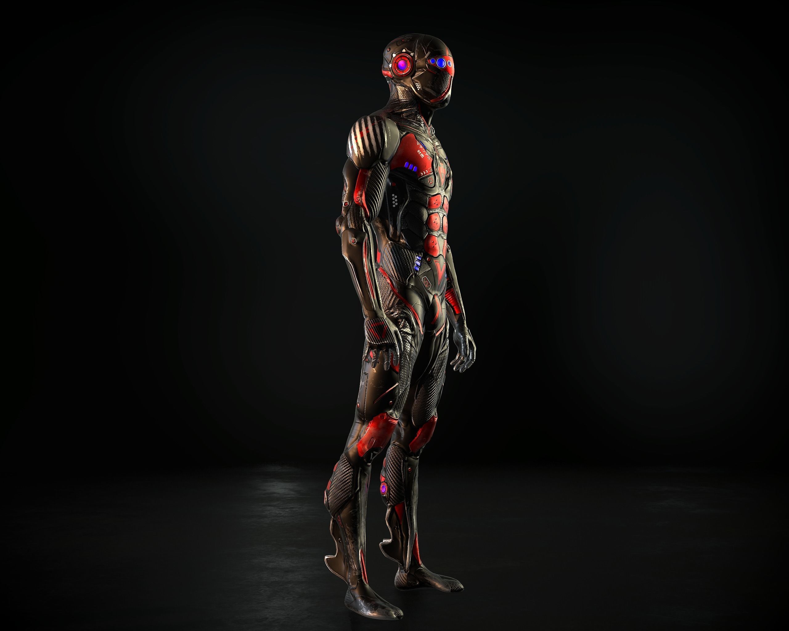 Sci-Fi Character 02 PBR Low-poly 3D model_6