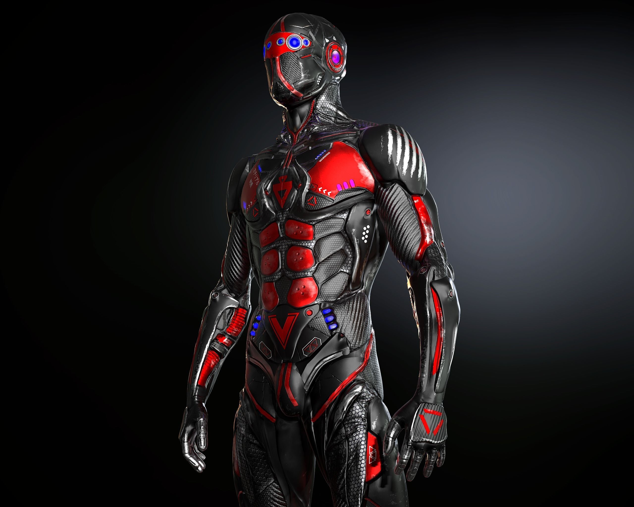 Sci-Fi Character 02 PBR Low-poly 3D model_18