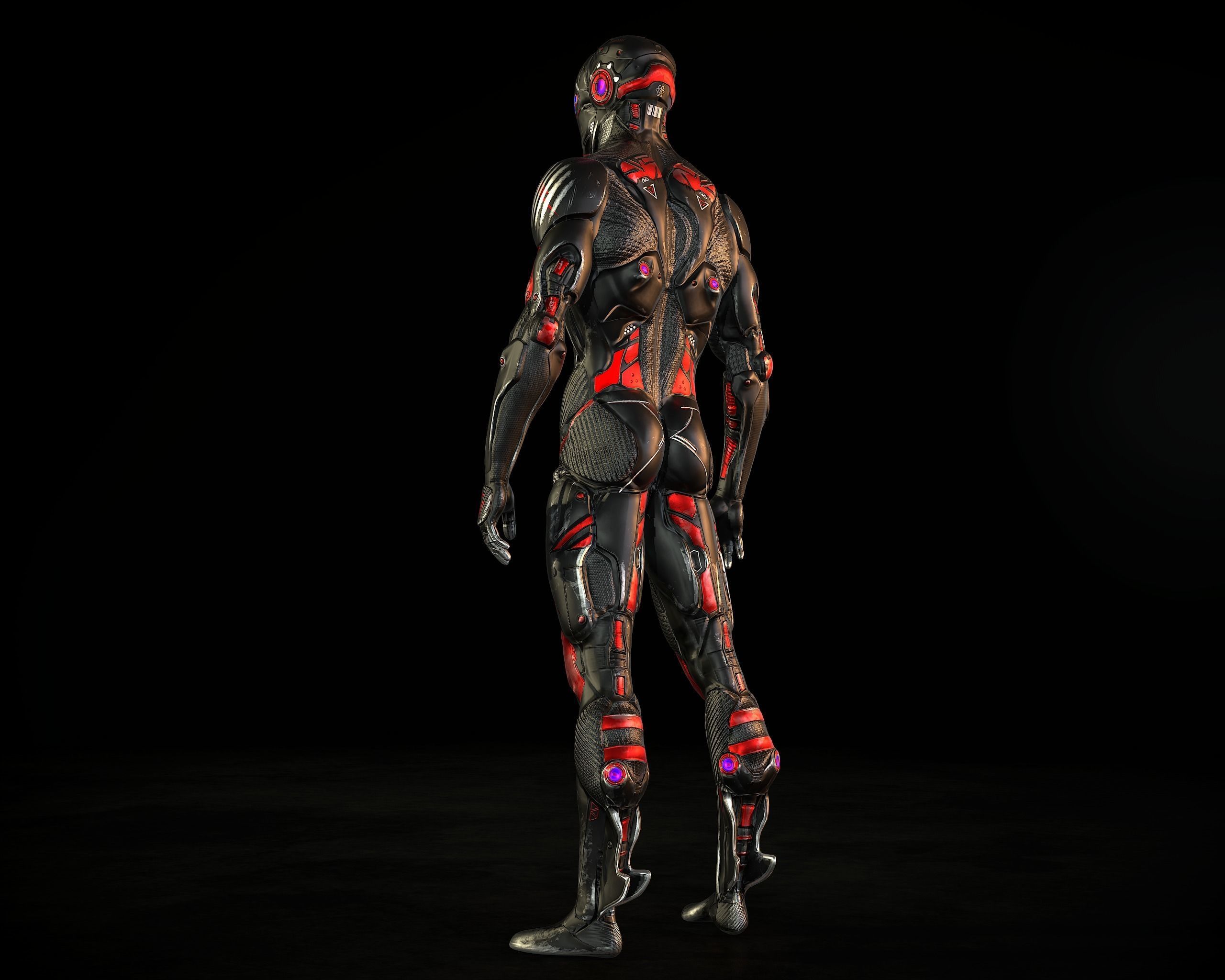 Sci-Fi Character 02 PBR Low-poly 3D model_8