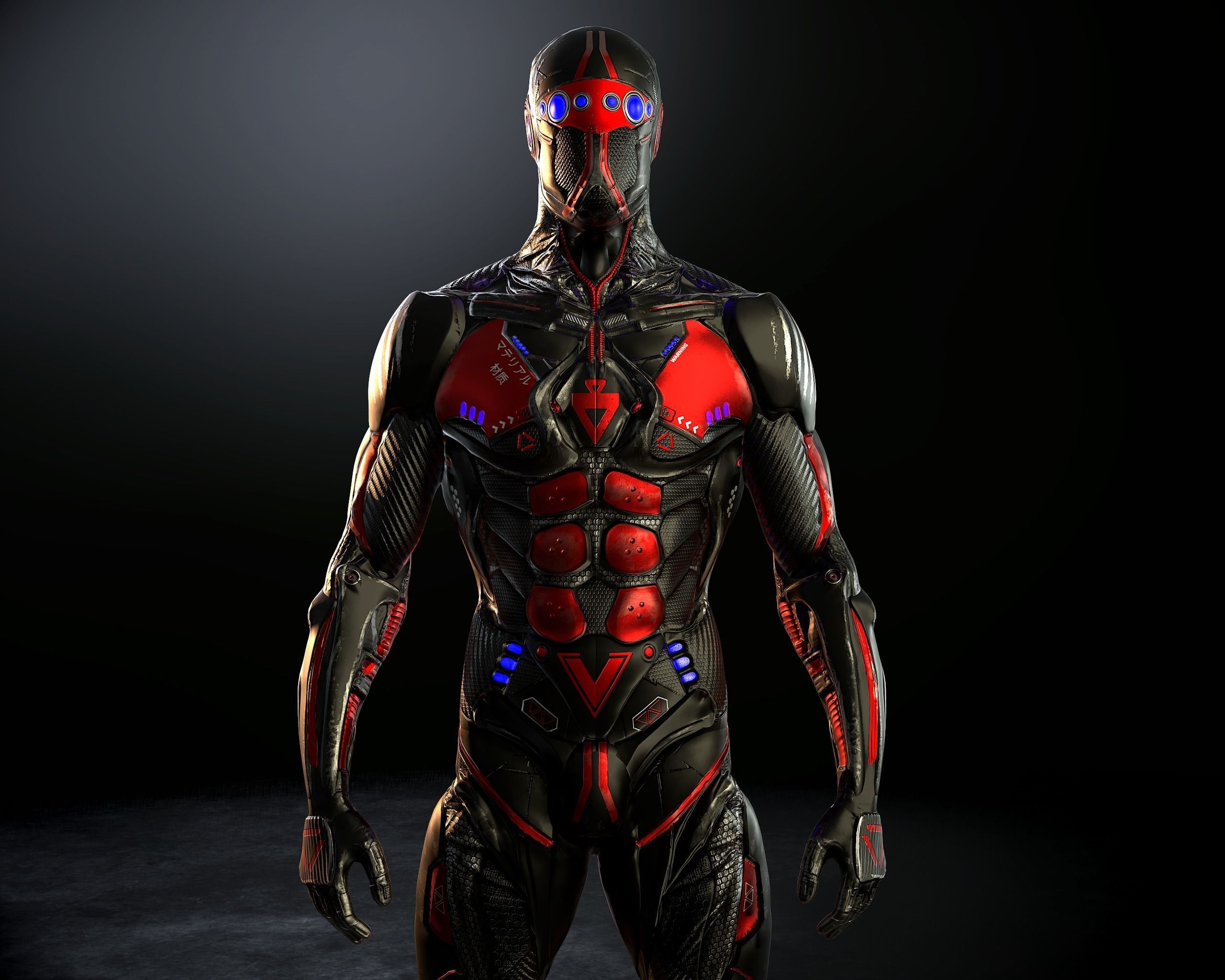 Sci-Fi Character 02 PBR Low-poly 3D model_3