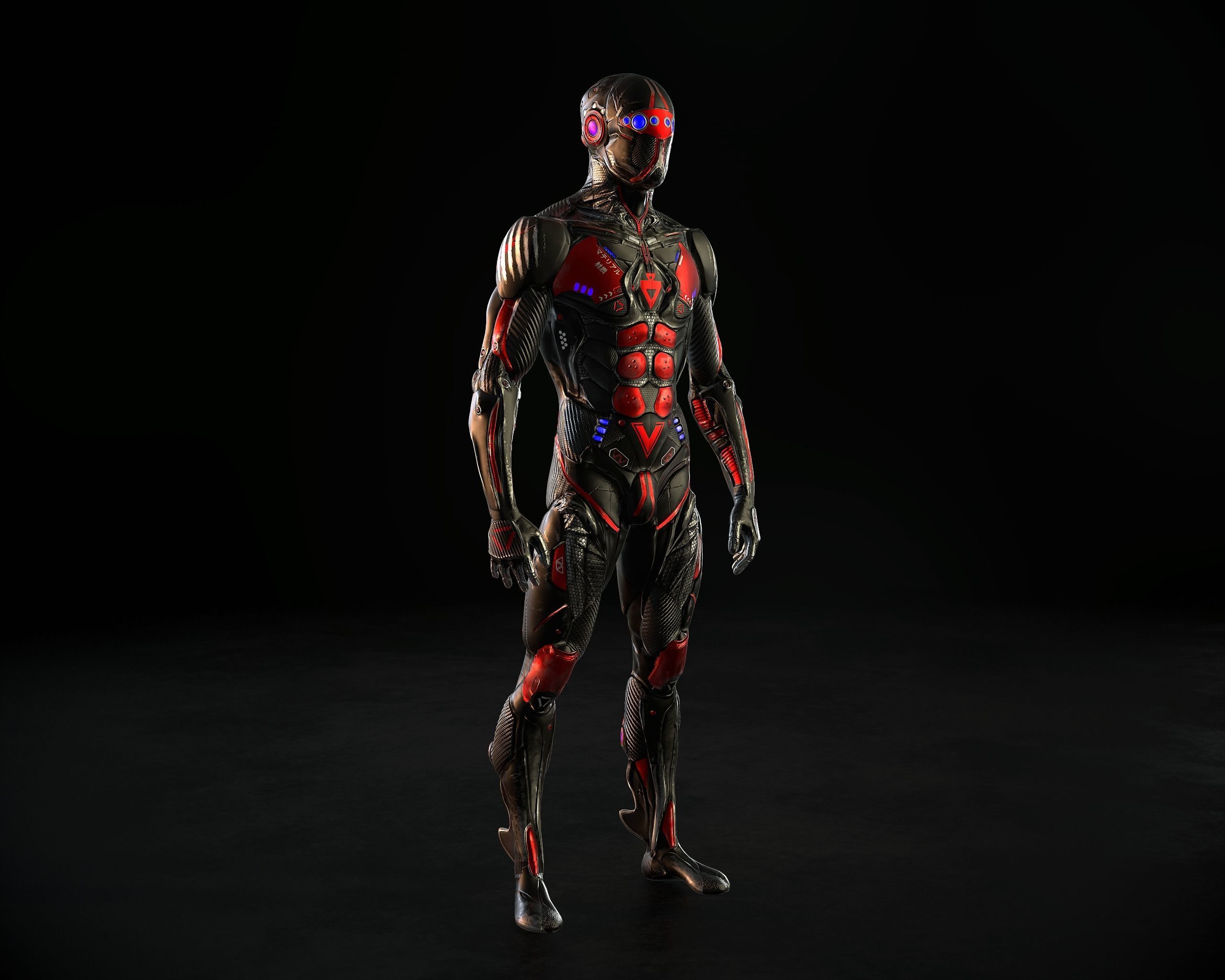 Sci-Fi Character 02 PBR Low-poly 3D model_1