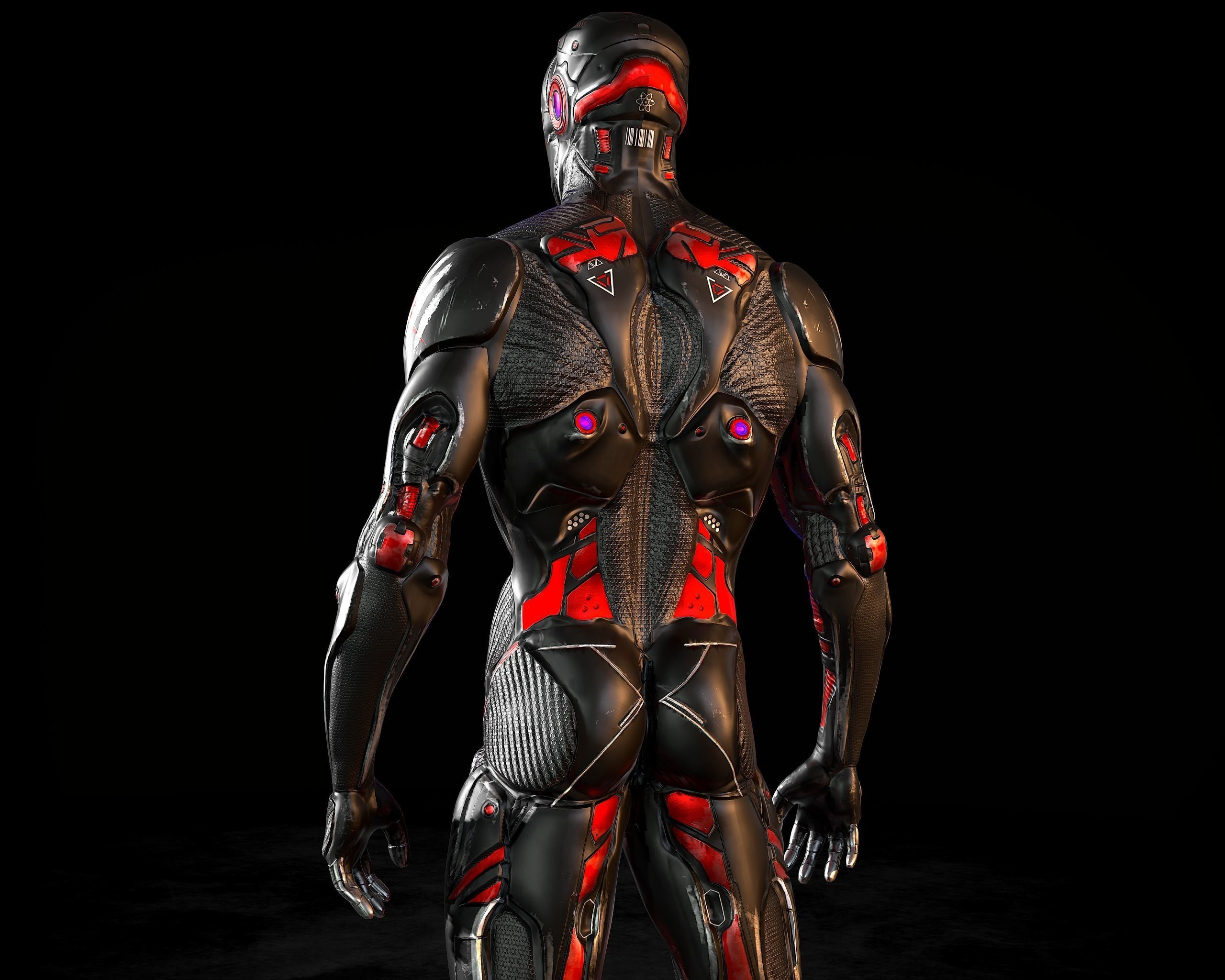 Sci-Fi Character 02 PBR Low-poly 3D model_19