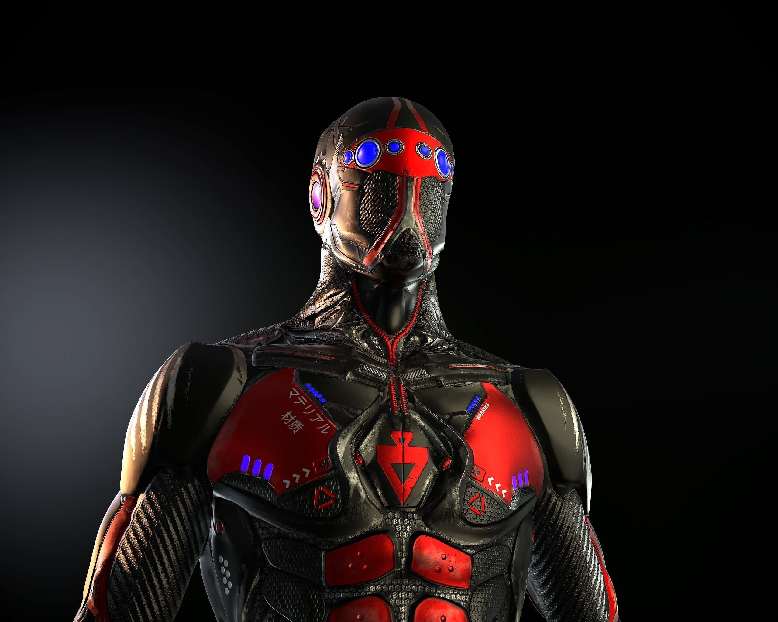 Sci-Fi Character 02 PBR Low-poly 3D model_12