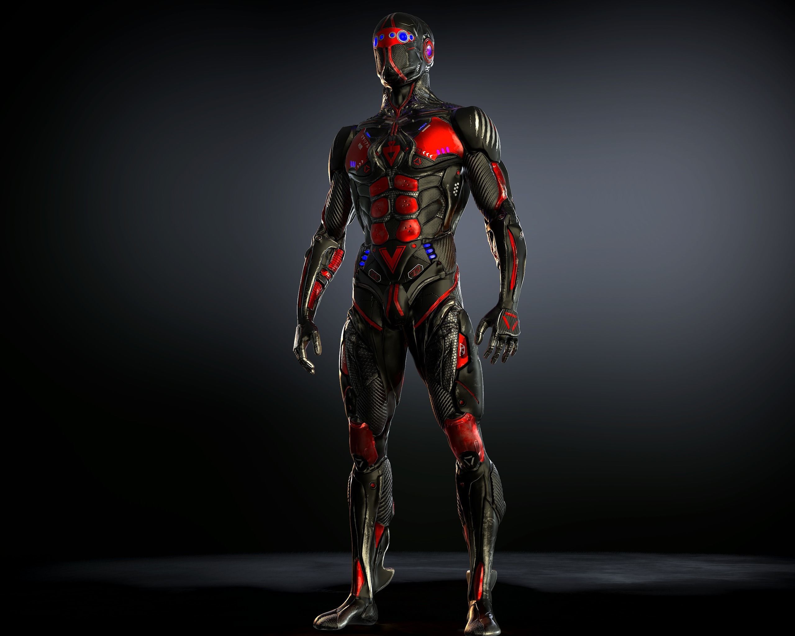 Sci-Fi Character 02 PBR Low-poly 3D model_4