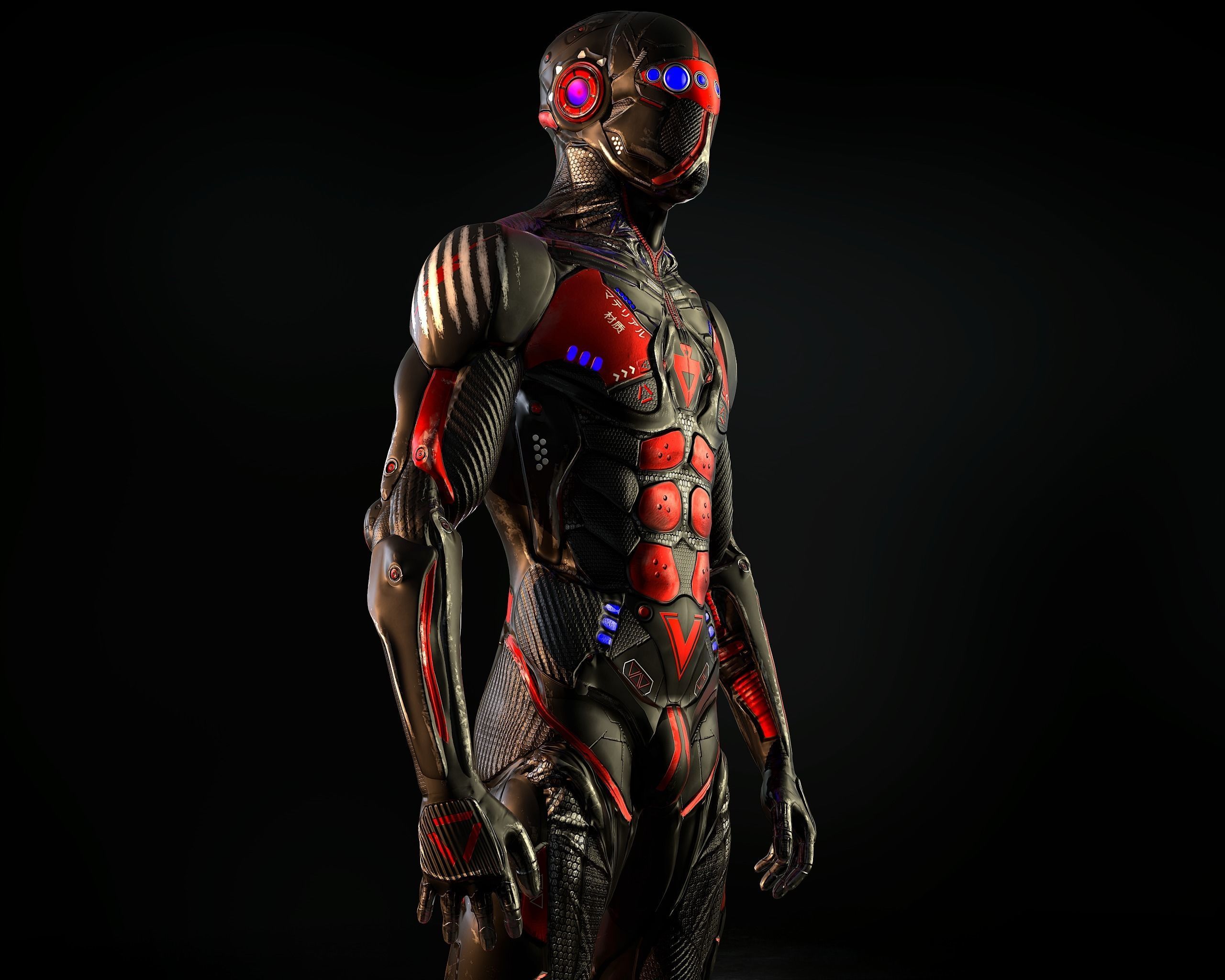 Sci-Fi Character 02 PBR Low-poly 3D model_5