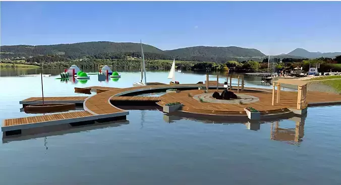 water pontoon promenade