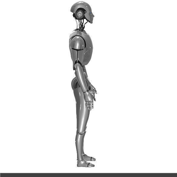 Robot silver 3D model_13