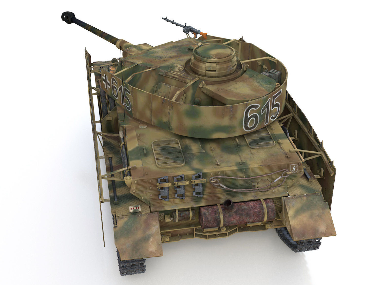 PzKpfw IV - Panzer 4 - Ausf H - 615 3D model_5
