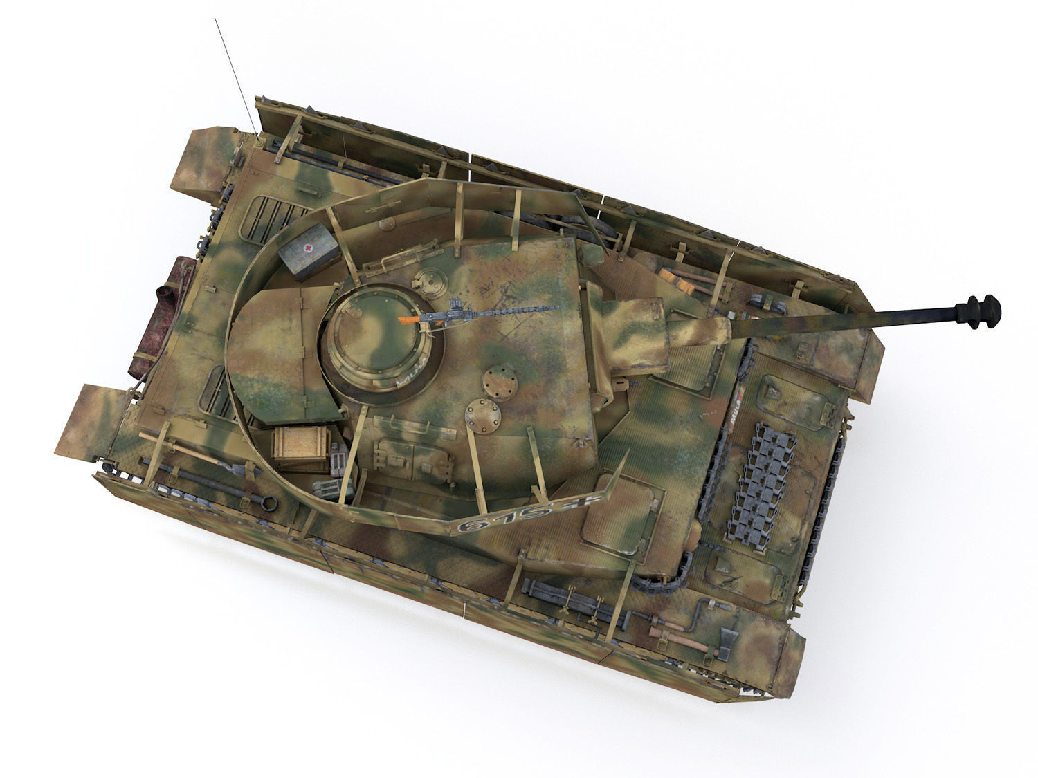 PzKpfw IV - Panzer 4 - Ausf H - 615 3D model_9