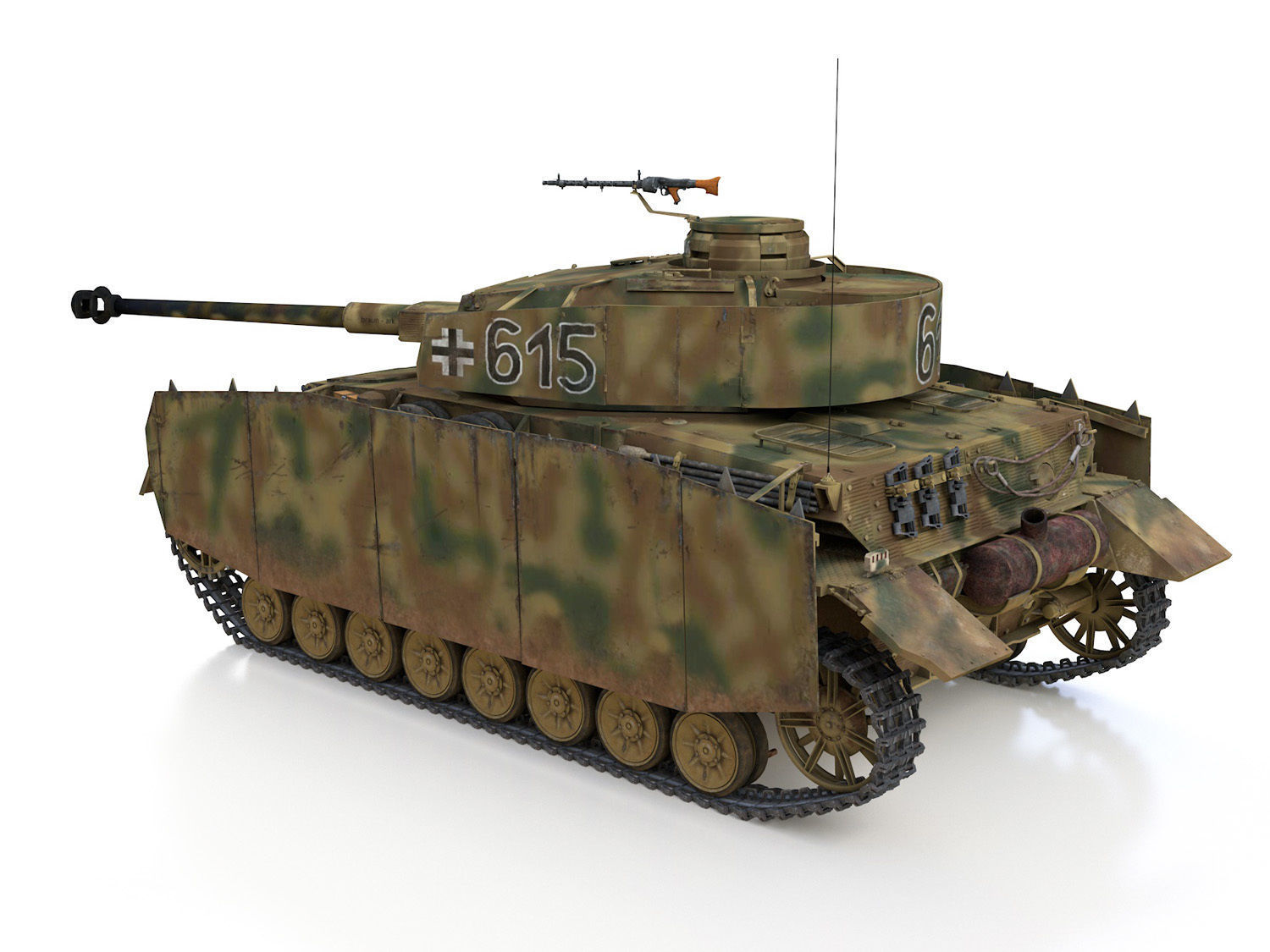 PzKpfw IV - Panzer 4 - Ausf H - 615 3D model_4