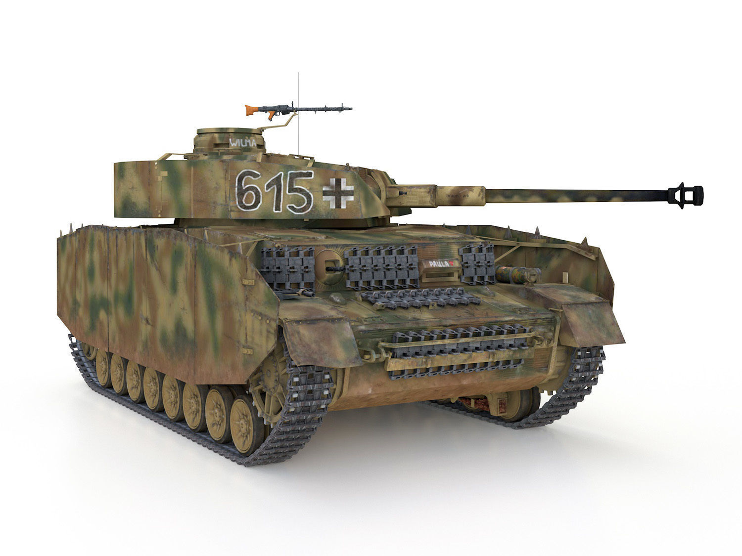 PzKpfw IV - Panzer 4 - Ausf H - 615 3D model_8