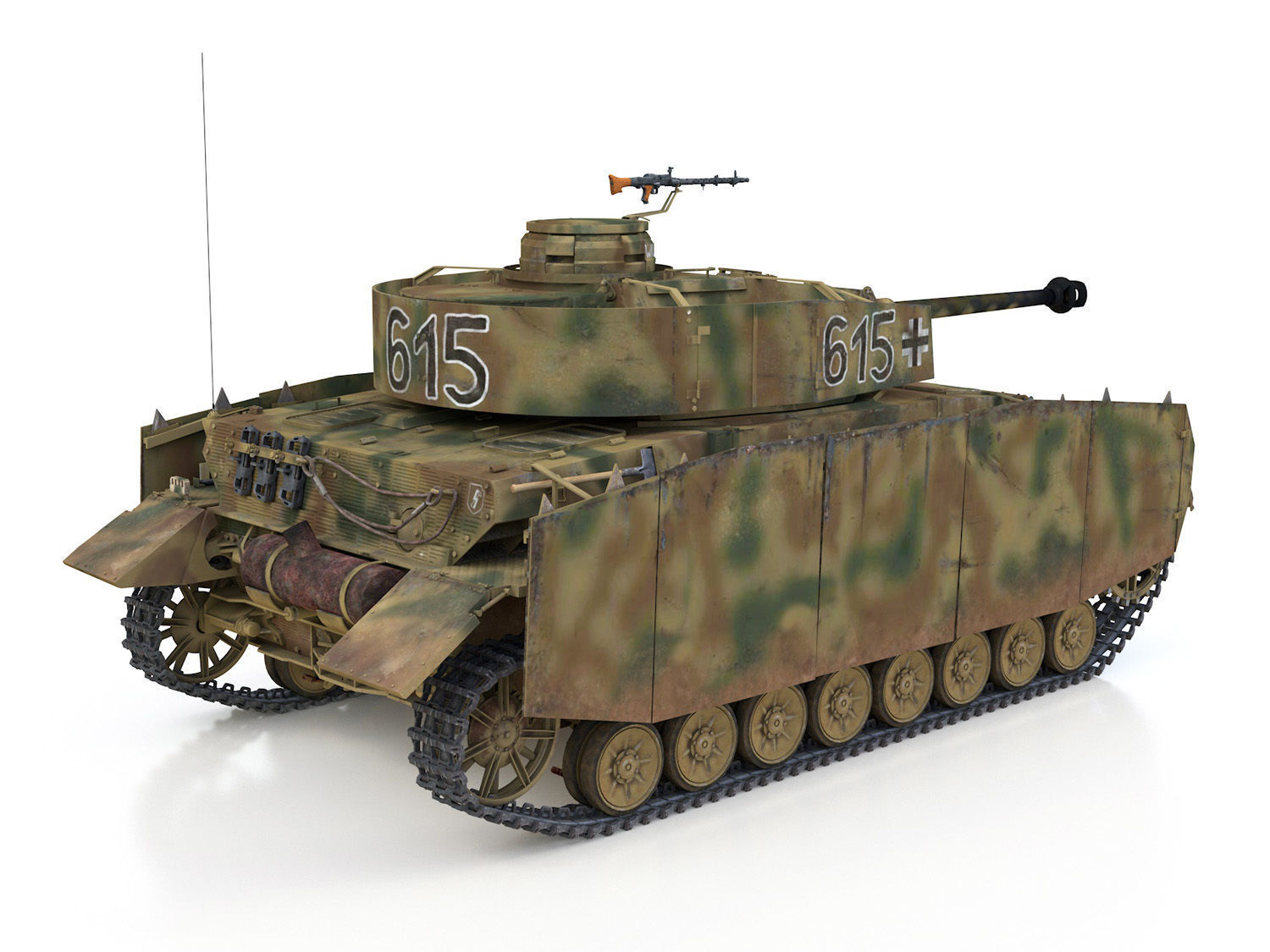 PzKpfw IV - Panzer 4 - Ausf H - 615 3D model_6