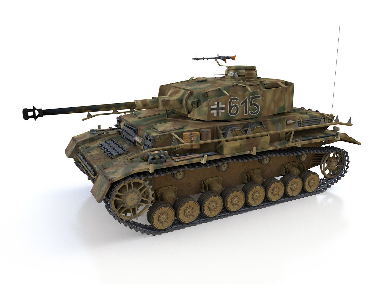 PzKpfw IV - Panzer 4 - Ausf H - 615 3D model_10