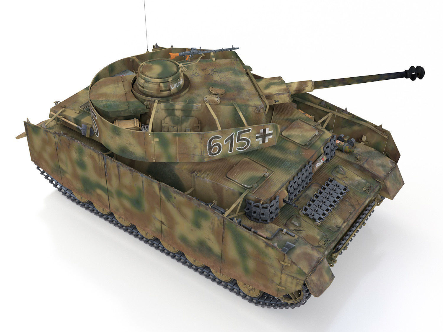 PzKpfw IV - Panzer 4 - Ausf H - 615 3D model_7