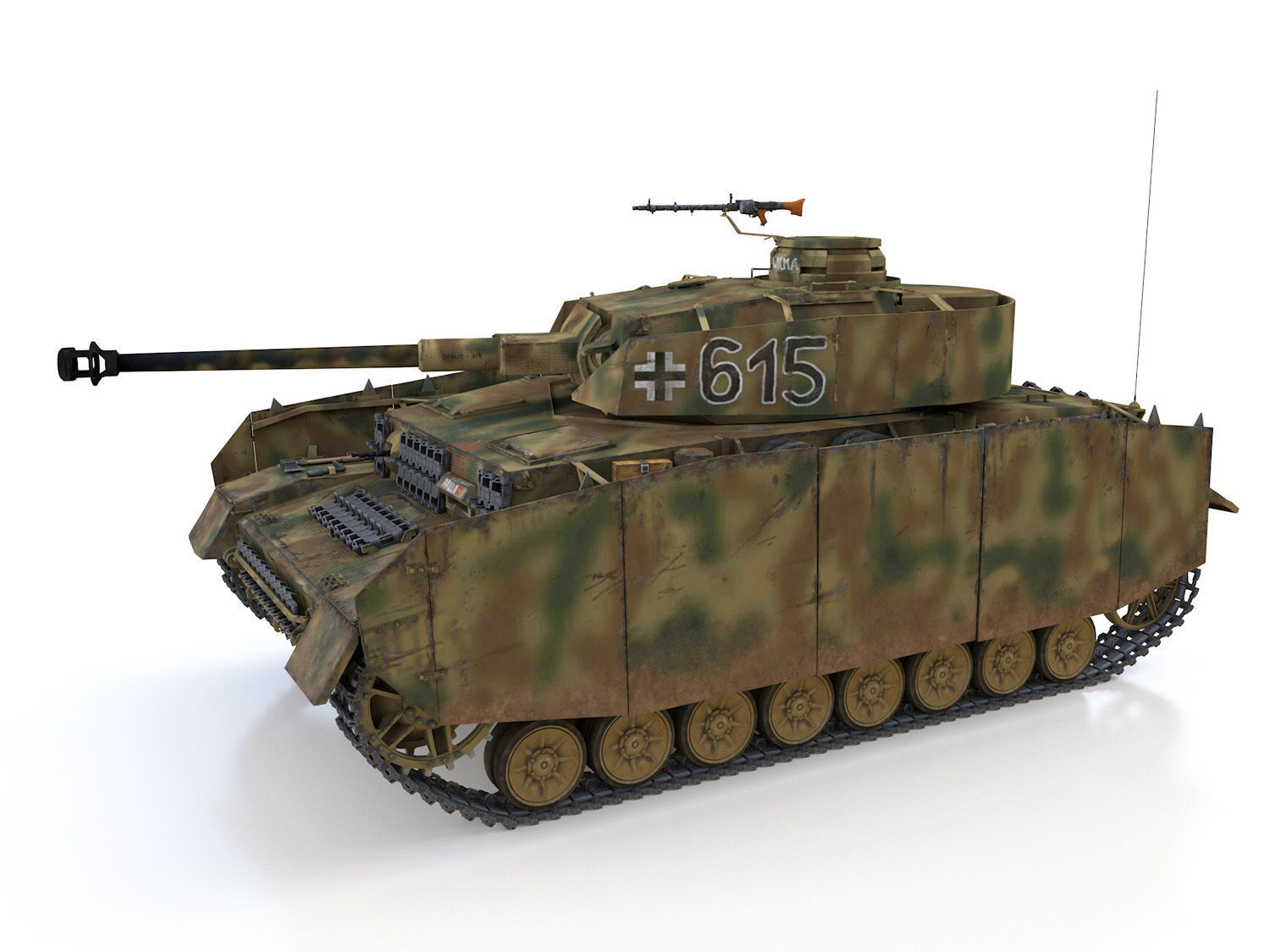 PzKpfw IV - Panzer 4 - Ausf H - 615 3D model_3