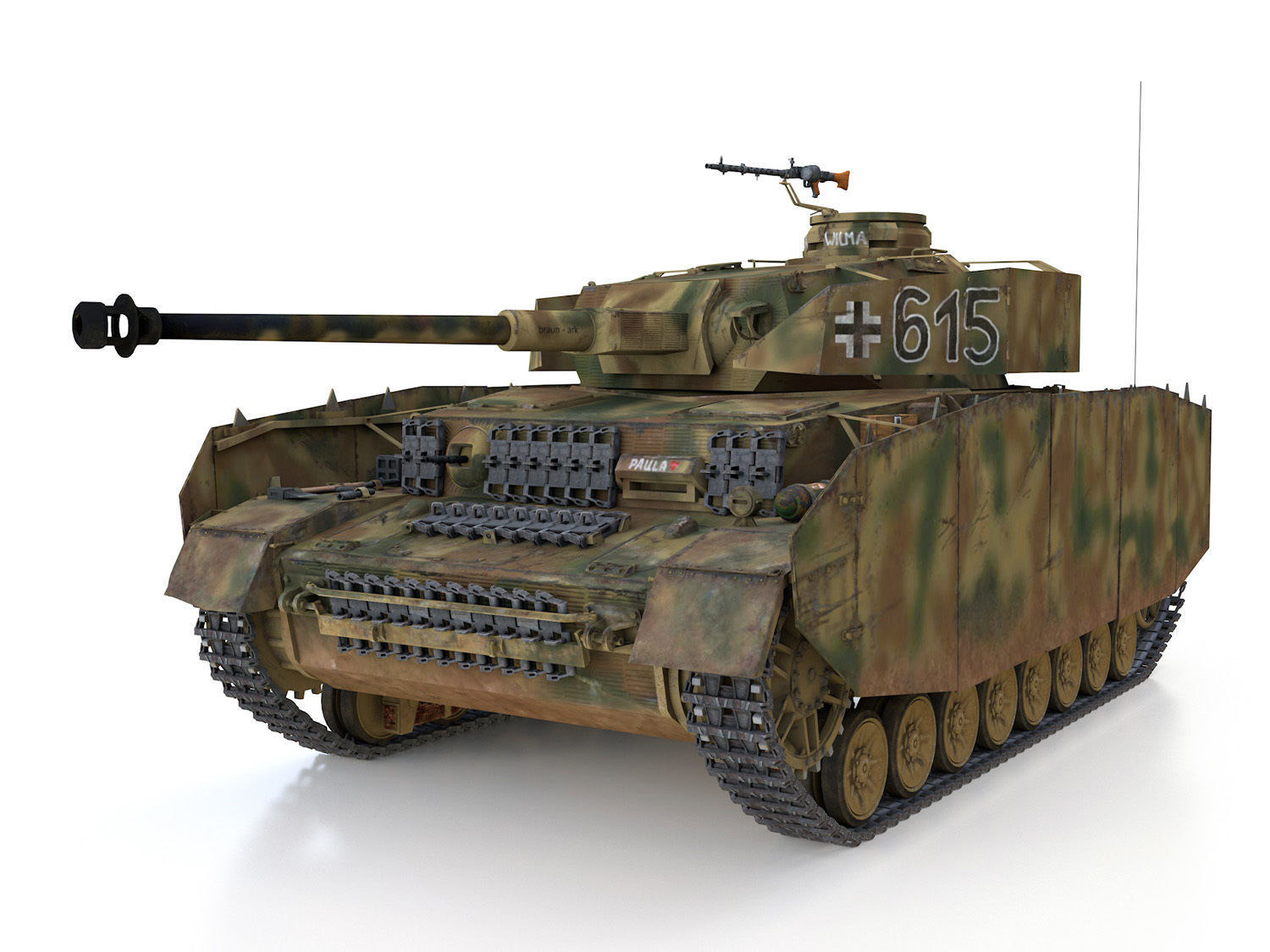 PzKpfw IV - Panzer 4 - Ausf H - 615 3D model_2