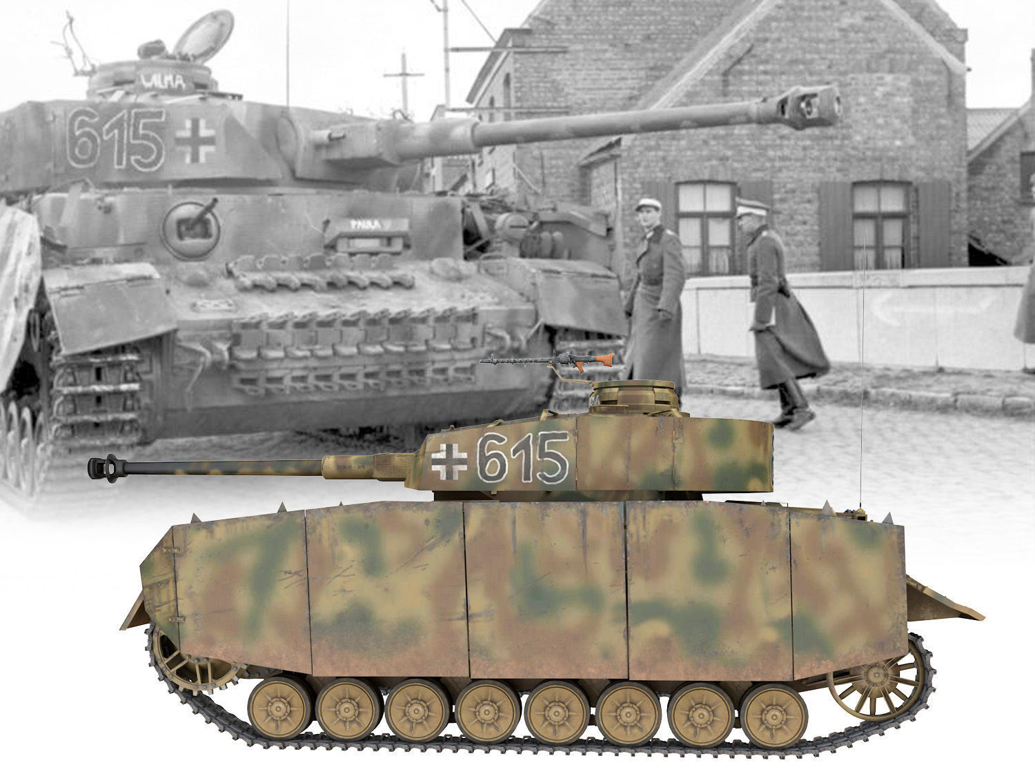 PzKpfw IV - Panzer 4 - Ausf H - 615 3D model_1