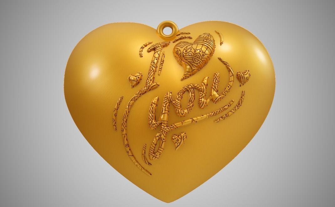 Love Necklace  3D print model_6