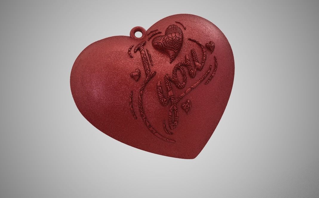 Love Necklace  3D print model_12