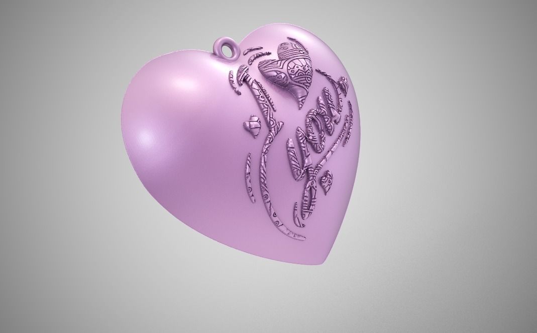 Love Necklace  3D print model_10