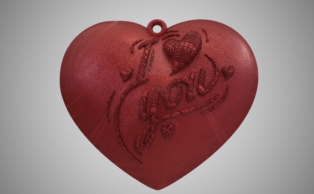 Love Necklace  3D print model_7