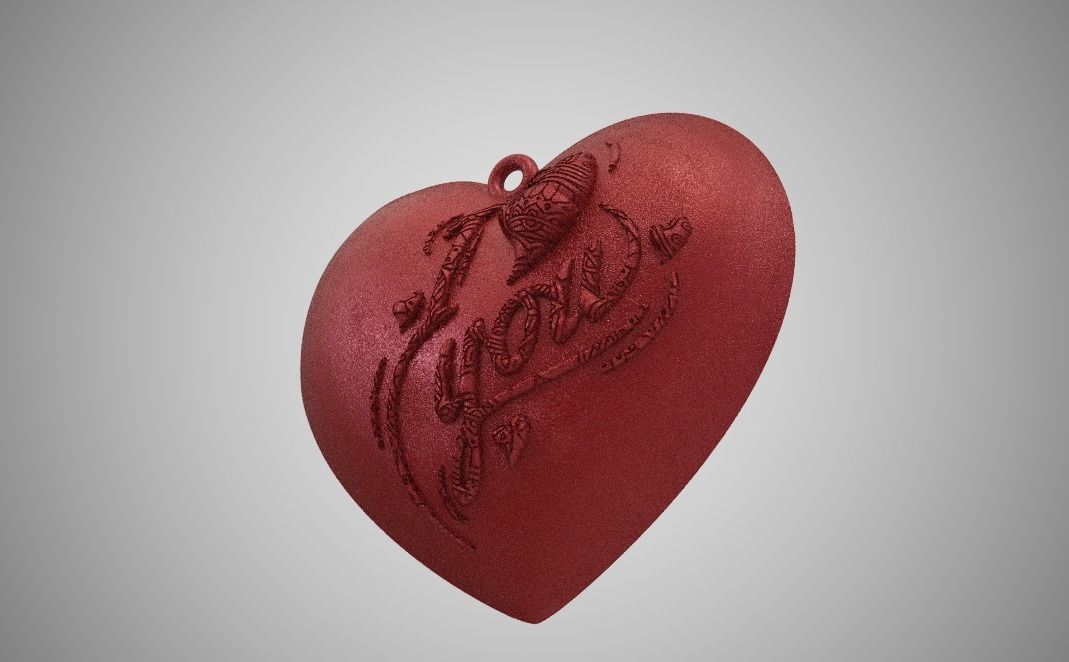 Love Necklace  3D print model_8