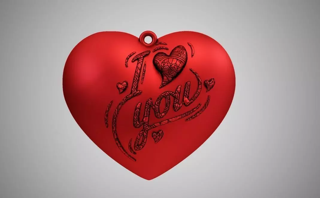 Love Necklace  3D print model_0