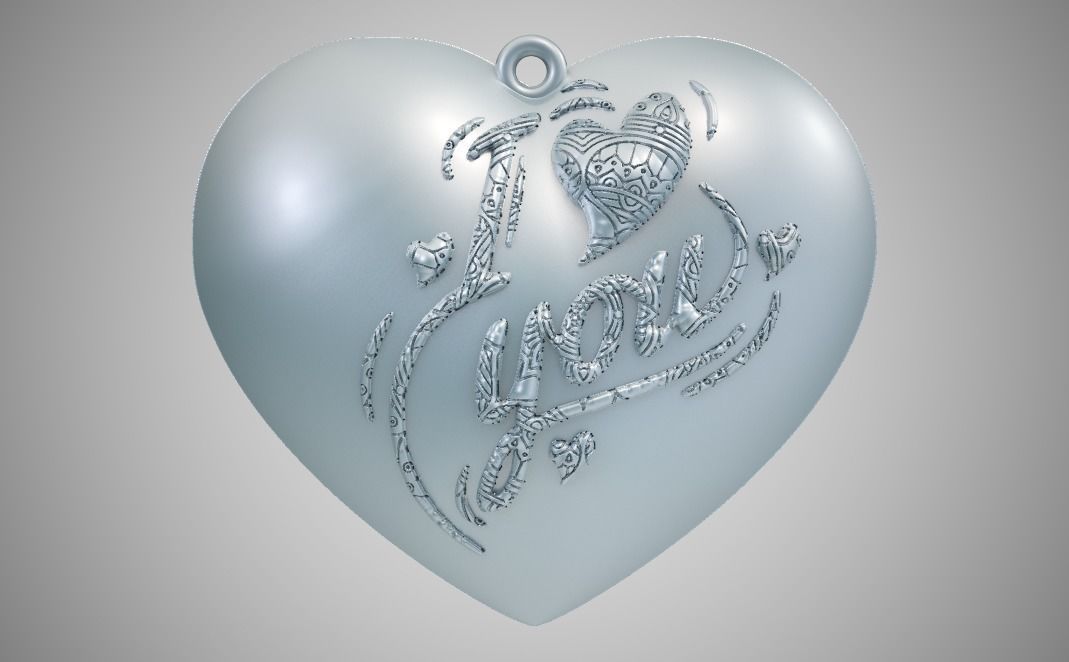 Love Necklace  3D print model_9
