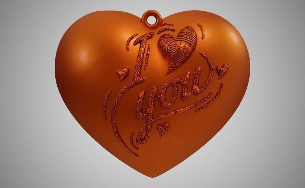 Love Necklace  3D print model_5
