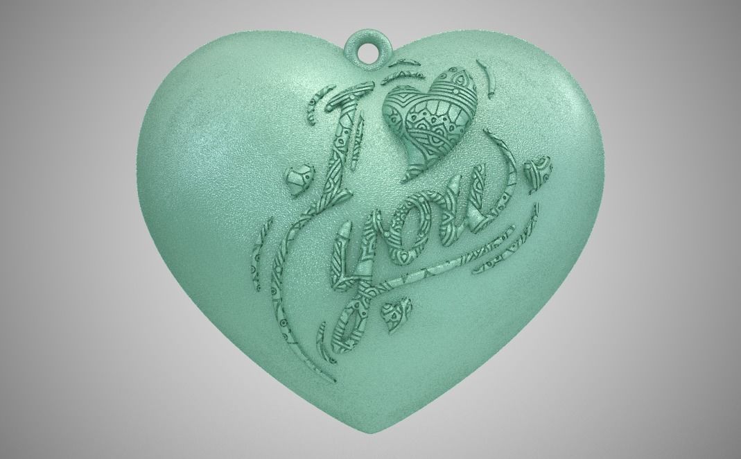 Love Necklace  3D print model_13